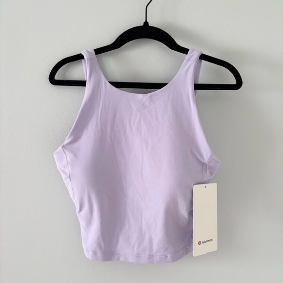 lululemon - NWT align high neck tank top light support nulu buttery soft purple - Picture 2 of 7